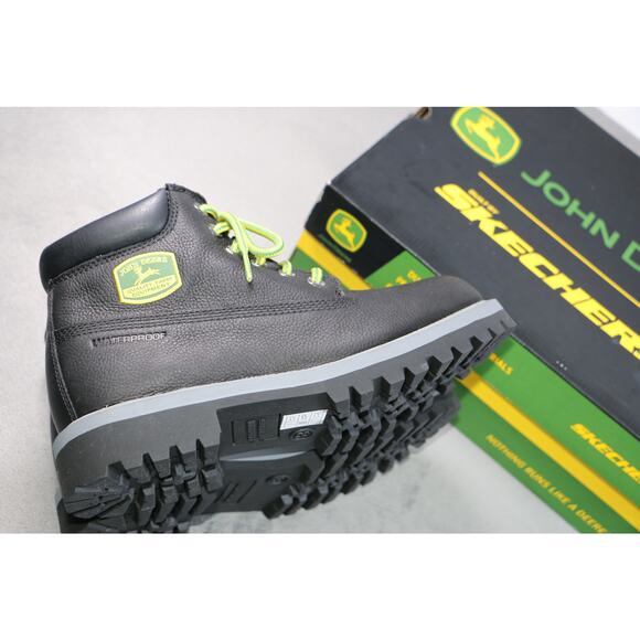 Skechers John Deere Work Boots Mens Size 9 Black Waterproof Memory Foam New main image 7